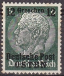 Stamps Germany -  Deutsches Reich 1933 Scott 419 Sello Nuevo 85 Cumpleaños de Von Hindenburg c/sobreimpresion OSTEN 6 