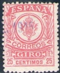 Stamps : Europe : Spain :  ESPAÑA 1920 Sello º Correos Giro 25c Spain Espagne Spagna Spanje Spanien 