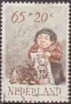 Stamps Netherlands -  Holanda Sello Dibujo Niño con conejo 65+20c usado Netherland 