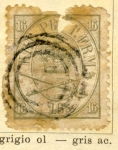 Stamps : Europe : Denmark :  Corona Real año 1864