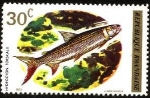 Stamps : Africa : Rwanda :  Hydrocyon forskalii.