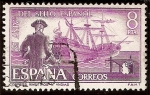 Sellos de Europa - Espaa -  125 aniversario del sello español - Correos marítimos a Yndias