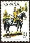 Stamps Spain -  Uniformes militares - Dragón del Regimiento de Sagunto, 1775