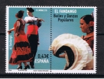 Stamps Spain -  Edifil  4502  Bailes y Danzas populares. + viñeta.    