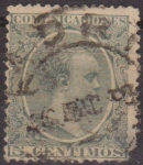 Stamps Spain -  ESPAÑA 1889-99 216 Sello Alfonso XIII Tipo Pelón 5c Usado Espana Spain Espagne Spagna 