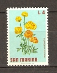 Stamps San Marino -  TROLLIUS   EUROPAEUS