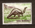 Stamps San Marino -  BRONTOSAURUS