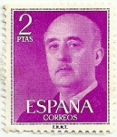 Stamps Spain -  General Franco 1955 2pts