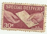 Stamps : America : United_States :  Special Delivery(Entrega Especial) 1954 30¢