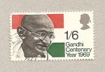 Stamps United Kingdom -  100 Aniv. nacimiento Gandhi