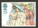 Stamps : Europe : United_Kingdom :  Navidad, La Sagrada Familia