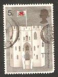 Stamps United Kingdom -  investidura del príncipe de gales y castillo de caernarvon
