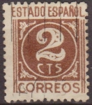 Stamps Spain -  ESPAÑA 1940 915 Sello Serie Cifras 2c Estado Español Spain Espagne Spagna Spanje Spanien 