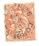 Stamps : Europe : France :  correo terrestre