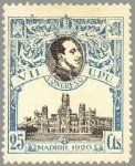 Stamps Spain -  ESPAÑA 1920 303 Sello Nuevo VII Congreso de la UPU Alfonso XIII y Palacio Comunicaciones Madrid 25c 