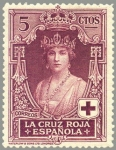 Stamps Europe - Spain -  ESPAÑA 1926 327 Sello Nuevo Pro Cruz Roja Española 5c Castaño Violaceo Reina Victoria Eugenia 