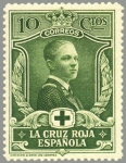 Stamps Spain -  ESPAÑA 1926 328 Sello Nuevo Pro Cruz Roja Española 10c Verde Principe de Asturias 