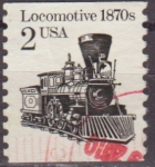 Stamps United States -  USA 1986 Scott 2226 Sello Locomotora Tren de 1870 usado Estados Unidos Etats Unis 