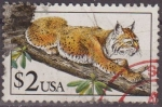 Stamps United States -  USA 1990 Scott 2482 Sello Fauna Gato Montes usado Estados Unidos Etats Unis 
