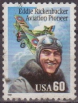Sellos de America - Estados Unidos -  USA 1995 Scott 2998 Sello Aviador Eddie Rickenbacker (1890-1973) Avion usado Estados Unidos Etats Un