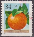 Stamps United States -  USA 2001 Scott 3492 Sello Flora Fruta Naranja usado Estados Unidos Etats Unis 33c 