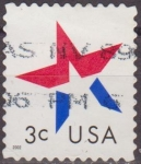 Stamps United States -  USA 2002 Scott 3613 Sello Estrella Star usado Estados Unidos Etats Unis 