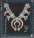 Stamps United States -  USA 2003 Scott 3749 Sello Collar Navajo usado Estados Unidos Etats Unis 