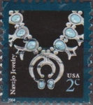 Sellos de America - Estados Unidos -  USA 2003 Scott 3749 Sello Collar Navajo usado Estados Unidos Etats Unis 