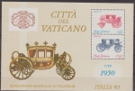 Stamps Vatican City -  VATICANO 1985 766/7 HB Sellos ** EXPO Mundial de Filatelia Carrozas Coaches