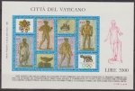 Stamps Vatican City -  VATICANO 1987 792 HB Sellos ** Olymphilex Roma Mosaicos Casa de Baños de Caracalla