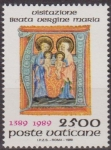 Sellos del Mundo : Europa : Vaticano : VATICANO 1989 828 Sello Nuevo Fiesta de la Visitacion MNH La Anunciacion y Maria Elizabeth y los niñ