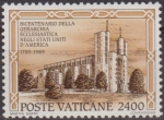 Sellos de Europa - Vaticano -  VATICANO 1989 844 Sello Nuevo Jerarquia Eclesiastica de EEUU MNH Catedral de Maria Nuestra Reina