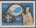 Stamps Vatican City -  VATICANO 1989 846 Sello Nuevo Viajes Papales MNH Austria