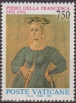 Stamps Vatican City -  VATICANO 1992 905 Sello Nuevo Frescos Pintor Piero della Francesca MNH 