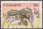 Sellos de Africa - Zimbabwe -  ZIMBABWE 1990 Scott 627 Sello Medios de Transporte Buses usado 