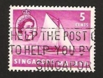Stamps Singapore -  31 - Elisabeth, barco