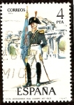 Stamps Spain -  Uniformes militares - Abanderado del Real Cuerpo de Artillería, 1803