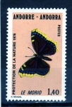 Stamps : Europe : Andorra :  mariposa