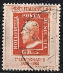 Stamps Italy -  Centenario de los sellos de Sicilia.