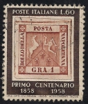 Stamps Italy -  Centenario de los sellos de Nápoles.