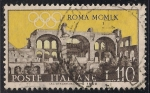 Stamps : Europe : Italy :  1960 Juegos Olímpicos de Roma: Ruinas de la Basílica de Massentius. 