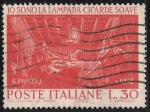 Stamps : Europe : Italy :  Io sono la lampada ch´arde soave por G.PASCOLI.