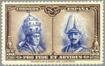 Stamps Spain -  ESPAÑA 1928 411 Sello Nuevo Pro Catacumbas de San Dámaso en Roma Serie Toledo Pio XI y Alfonso XIII