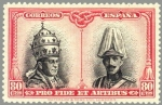 Stamps Spain -  ESPAÑA 1928 428 Sello Nuevo Pro Catacumbas de San Dámaso en Roma Serie para Santiago Compostela Pio 