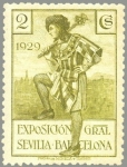 Sellos de Europa - Espaa -  ESPAÑA 1929 435 Sello Nuevo Por Exposiciones de Sevilla y Barcelona nº control dorso Macero del Ayun