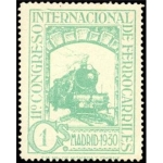 Stamps Spain -  ESPAÑA 1929 469 Sello Nuevo XI Congreso Internacional de Ferrocarriles Locomotora Serie 241