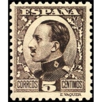 Stamps Spain -  ESPAÑA 1930 491 Sello Nuevo Alfonso XIII Tipo Vaquer de perfil nº control al dorso YV404 