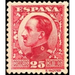 Stamps Spain -  ESPAÑA 1930 495 Sello Nuevo Alfonso XIII Tipo vaquer de perfil nº control al dorso Yv408 