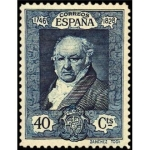Stamps : Europe : Spain :  ESPAÑA 1930 510 Sello Nuevo Quinta de Goya en Expo de Sevilla Retrato Francisco de Goya y Lucientes 