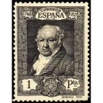 Stamps Spain -  ESPAÑA 1930 512 Sello Nuevo Quinta de Goya en Expo de Sevilla Retrato Francisco de Goya y Lucientes 